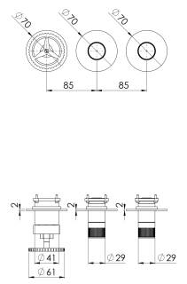 Смеситель для душа Remer Chrono CH98D2PWBCFP, черный брашированный хром