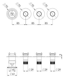 Смеситель для душа Remer Chrono CH98D3PWBBR, бронза масляная