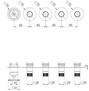 Смеситель для душа Remer Chrono CH98D4PWBXV, сталь