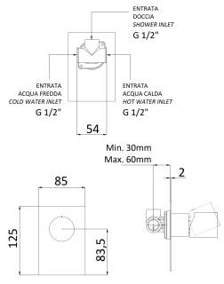 Смеситель для душа Remer Edge EG530