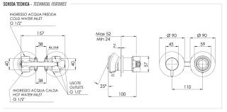 Смеситель для душа Remer Element ET93ZPRP, медь брашированная