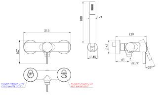 Смеситель для душа Remer Metrica MC38