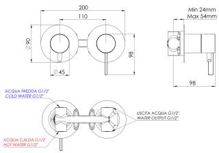 Смеситель для душа Remer Metrica MC92ZP