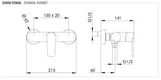Смеситель для душа Remer Vanity V33