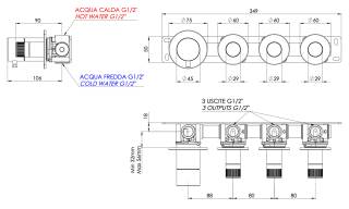 Смеситель для душа Remer X Style N98D3PBG, золото брашированное