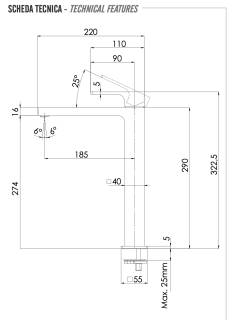 Смеситель для раковины Remer Absolute AU10L