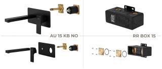 Смеситель для раковины Remer Absolute AU15KBNO, чёрный матовый