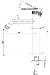 Смеситель для раковины Remer Atelier AL12ABR, бронза масляная