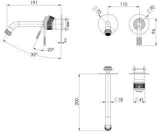 Смеситель для раковины Remer Atelier AL15PLWBBR, бронза масляная