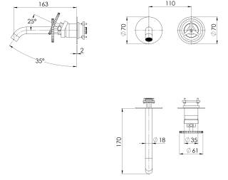 Смеситель для раковины Remer Chrono CH15PWB