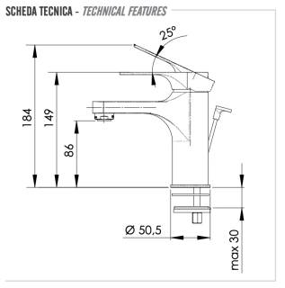 Смеситель для раковины Remer Class Line L10