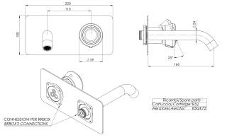 Смеситель для раковины Remer Element ET15KBDO, золото глянцевое