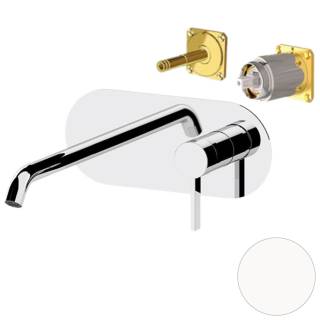 Смеситель для раковины Remer Metrica MC15LKBBO, белый матовый