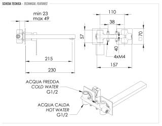 Смеситель для раковины Remer Q-Design QD15PL