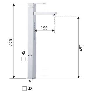 Смеситель для раковины Remer Qubika Q11LXXL