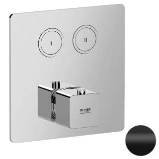Смеситель термостатический для душа Remer Absolute AU99D2KBNO, черный матовый