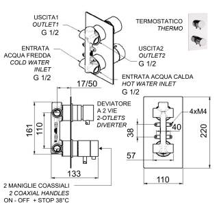 Смеситель термостатический для душа Remer Elegance NT92Q