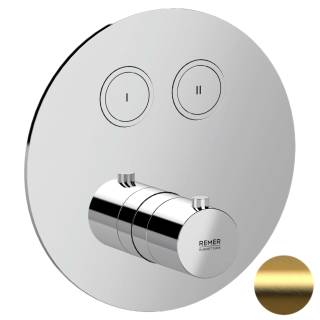 Смеситель термостатический для душа Remer X Style X99D2KBBG, золото брашированное