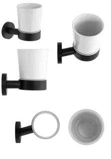 Стакан Remer Guest GS15NO, черный матовый