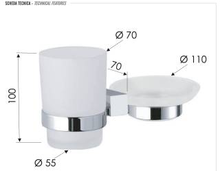 Стакан и мыльница Remer SQ SQ17CR