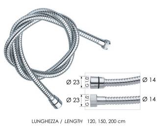 Шланг для душа 120 см Remer 333CN120