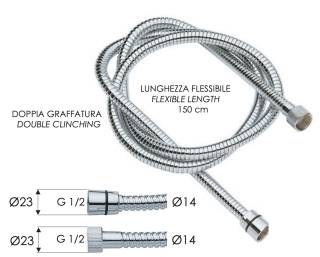 Шланг для душа 200 см Remer 333CNES200