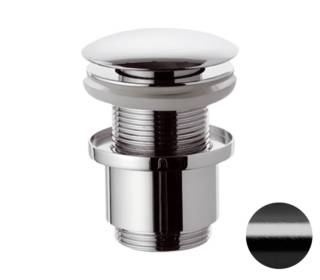 Донный клапан без перелива 1”1/4 Remer 904CC2114CFP, черный брашированный хром
