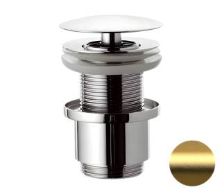 Донный клапан незапираемый без перелива 1”1/4 Remer 9072BG, золото брашированное