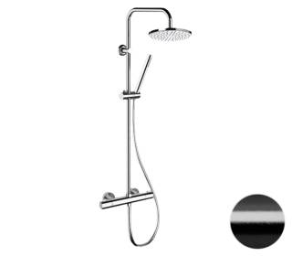 Душевая система термостатическая Remer Elegance EQ32X7MMM30CFP, черный брашированный хром
