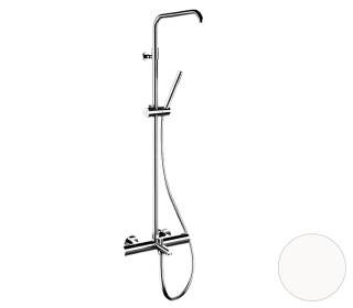 Душевая система термостатическая с изливом Remer Elegance EQ34A7MMSSOFBO, белый матовый