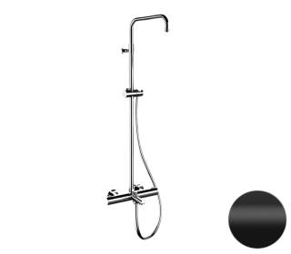 Душевая система термостатическая с изливом Remer Elegance EQ34ASSDNO, черный матовый