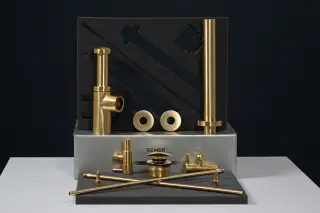 Набор аксессуаров для раковины Remer KIT10COMPBG, золото брашированное