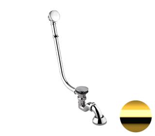 Слив-перелив click-clack для ванны Remer 96LICCDO, золото глянцевое
