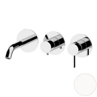 Смеситель для ванны Remer Metrica MC54D3PBO, белый матовый