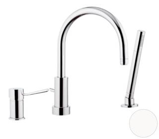 Смеситель для ванны Remer Minimal N07, белый матовый