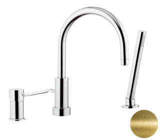 Смеситель для ванны Remer Minimal N072VO, состаренная латунь