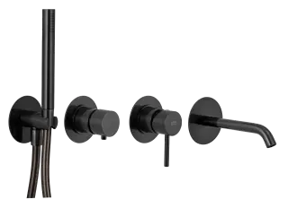 Смеситель для ванны Remer X Style X96S03ROXXCFP, черный брашированный хром