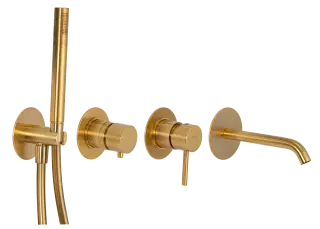 Смеситель для ванны Remer X Style X96S03ROXXBG, золото брашированное