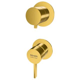 Смеситель для душа Remer Metrica MC93PWBBG, золото брашированное