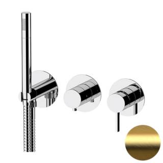 Смеситель для душа Remer Metrica MC97D3PBG, золото брашированное