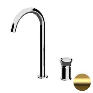 Смеситель для раковины Remer Element ET57LBG, золото брашированное