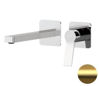 Смеситель для раковины Remer Slash SL15PLBG, золото брашированное