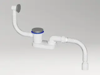 Сифон для ванны с переливом (хром)