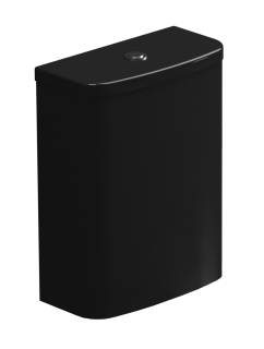 Бачок для напольного унитаза с механизмом смыва GSG Ceramic Design Like LKCIMBL002 + ACS82, черный глянцевый
