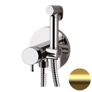 Гигиенический душ со смесителем Daniel Tokyo TK645C254DCDP, золото брашированное
