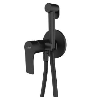 Гигиенический душ со смесителем Mariani Kali B14185KLW, черный матовый