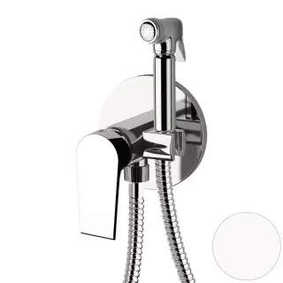 Гигиенический душ со смесителем Mariani Artic В37185AT, белый матовый