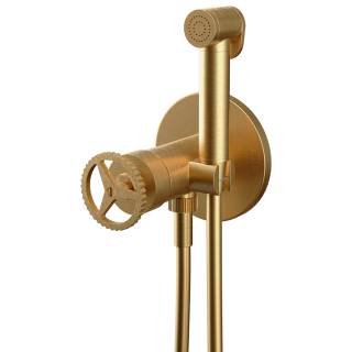 Гигиенический душ со смесителем Remer Chrono CH65WBG, золото брашированное