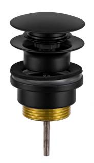 Донный клапан универсальный 1”1/4 Daniel A735R15, чёрный матовый