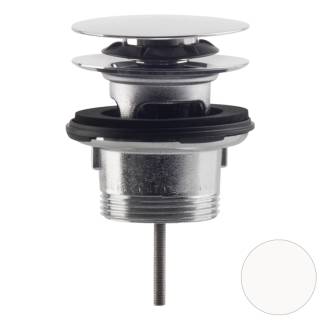 Донный клапан с переливом для ванны click-clack 1”1/2 OMP Tea Clicker 8334.060.6.XD, белый матовый